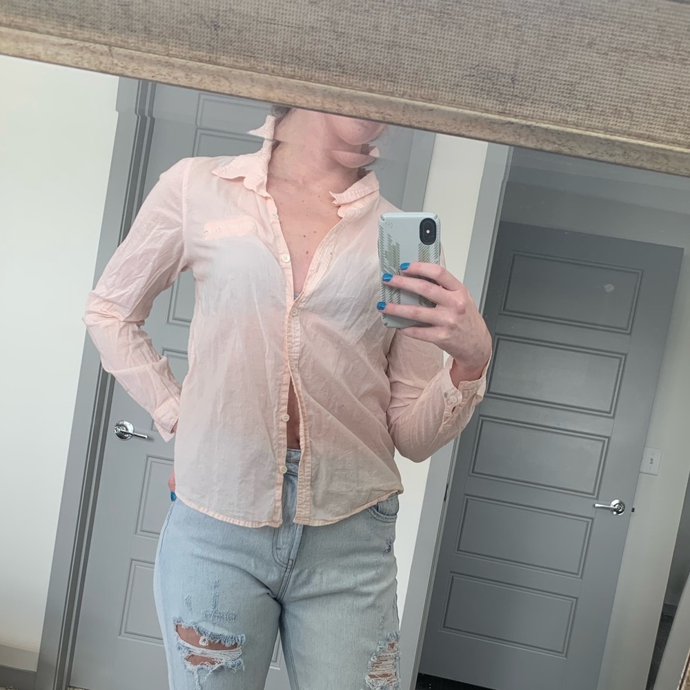 Light pink button-up